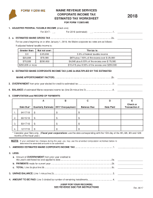 ESTIMATED TAX WORKSHEET