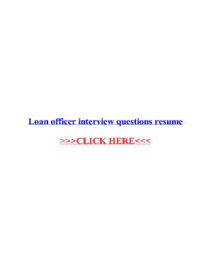 loan officer interview questions
