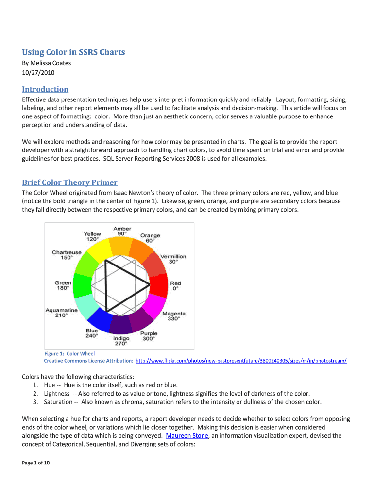 Fillable Online Using Color in SSRS Charts Fax Email Print - pdfFiller