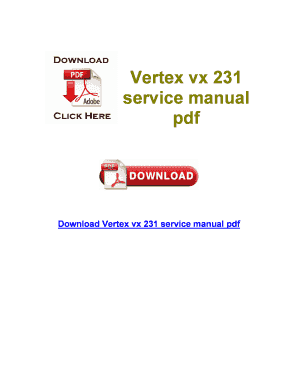 Vx 231 Service Manual Fill Online Printable Fillable Blank Pdffiller