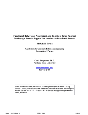 Functional Behavioral Assessment Form