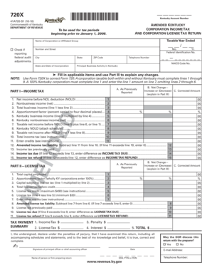Kentucky Corporation Income Tax Return