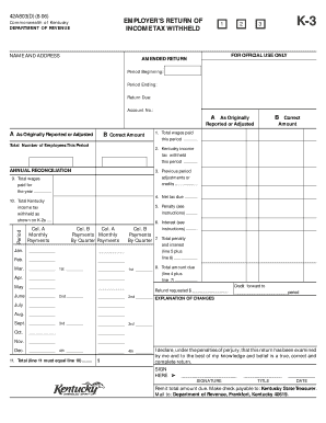 Kentucky Employer’s Return of Income Tax Withheld
