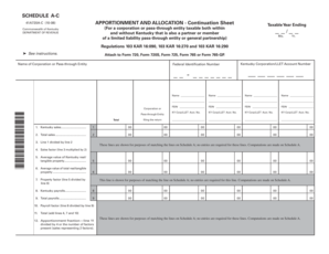 Kentucky Apportionment and Allocation Form