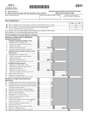 Kentucky Energy Efficiency Products Tax Credit Form 5695-K