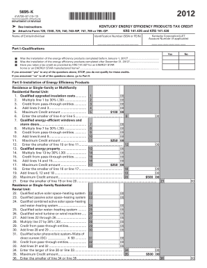 Kentucky Energy Efficiency Products Tax Credit Form 5695-K