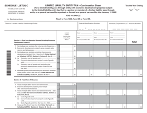 Kentucky LLET(K)-C Tax Form