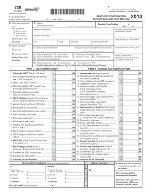 Kentucky Corporation Income Tax and LLET Return