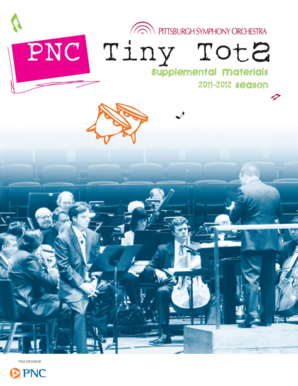 PNC Tiny Tots Concerts Checklist