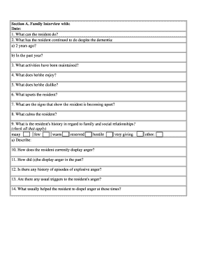 Individual Resident Crisis Prevention Plan