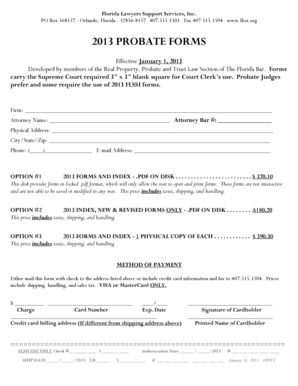 2013 Florida Probate Forms