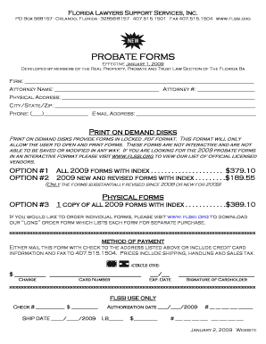 Flssi forms probate