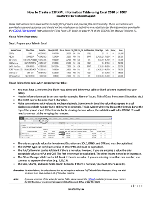 Form 13F XML Information Table Guide
