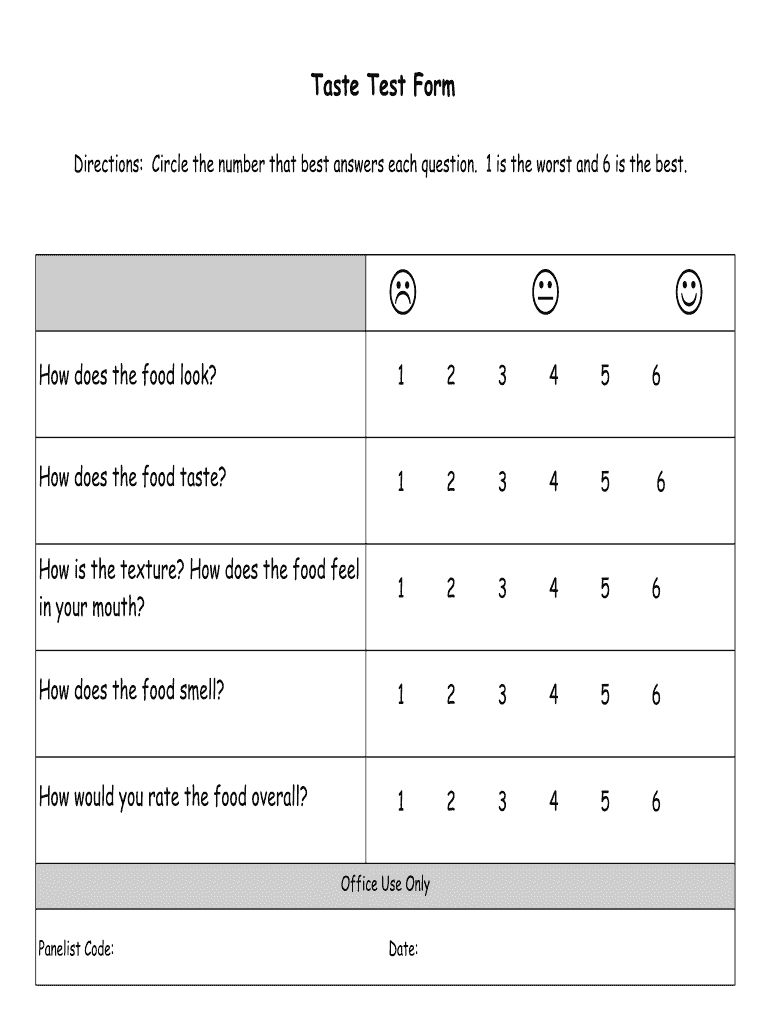 Printable Food Judging Score Sheet Template Free Printable Templates
