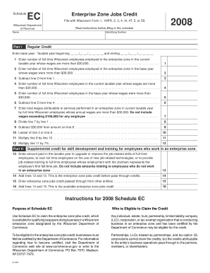 Wisconsin Enterprise Zone Jobs Credit Form