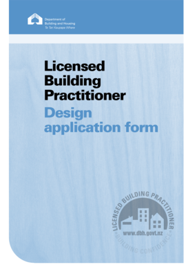 Licensed Building Practitioner Design Application Form