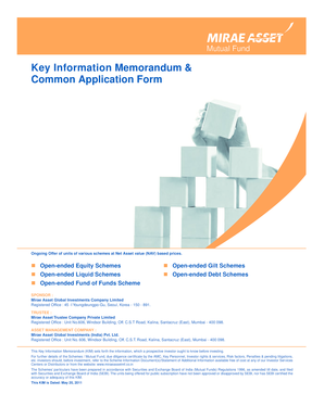 Mirae Asset Mutual Fund Application Form