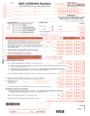 2005 Louisiana Resident Income Tax Return