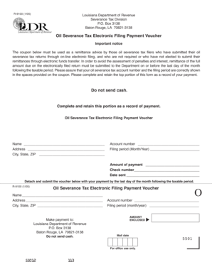 Louisiana Oil Severance Tax Payment Voucher