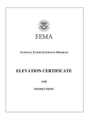 National Flood Insurance Program Elevation Certificate