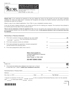 Louisiana Partnership or Fiduciary Extension Form