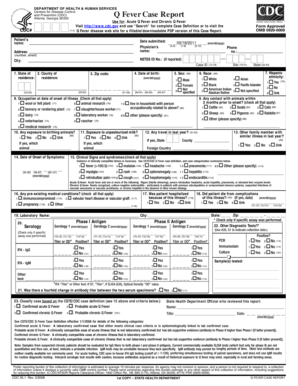 CDC Q Fever Case Report