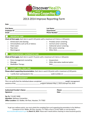 2013-2014 Improve Reporting Form
