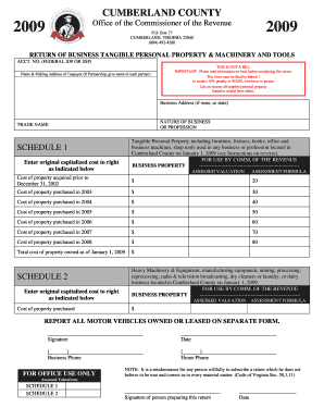 Virginia Business Tangible Personal Property Return