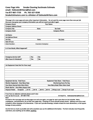 Memorandum of agreement between two companies - Cover Page Info: Smoke Cleaning Xactimate ... - Roof Estimators