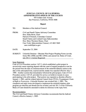 California Unlawful Detainer Complaint Form