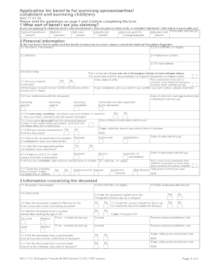 Norwegian Survivor Benefits Application