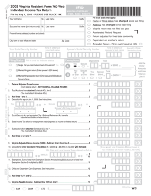 Virginia Resident Form 760