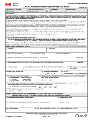 Apprenticeship Incentive Grant Application