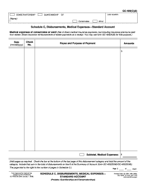 California Conservatorship Medical Expense Form
