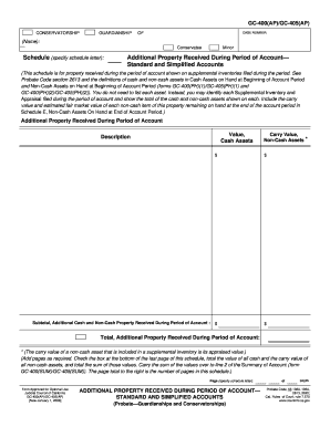 California Conservatorship Guardianship Additional Property Form