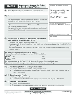 Response to Request for Orders to Stop Domestic Violence