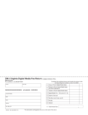 Virginia Digital Media Fee Tax Return