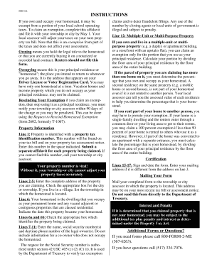 Michigan Homestead Property Tax Exemption Affidavit