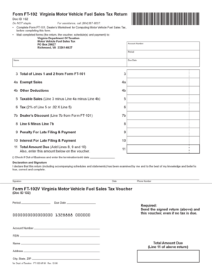 Virginia Motor Vehicle Fuel Sales Tax Return