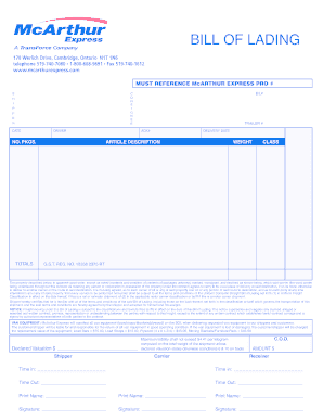 Bill of Lading