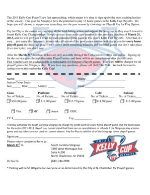 Stingrays Playoff Pay for Play Option