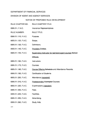 Fillable Online DEPARTMENT OF INSURANCE Forms Fax Email Print - pdfFiller