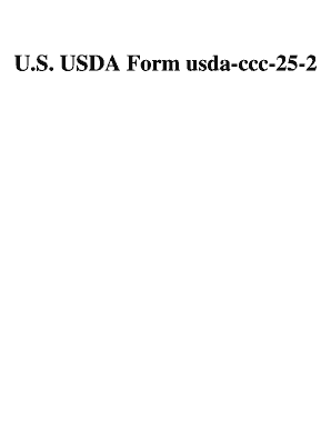 U.S. USDA Form usda-ccc-25-2. Free download