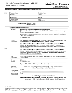 Mekinist Prior Authorization Form