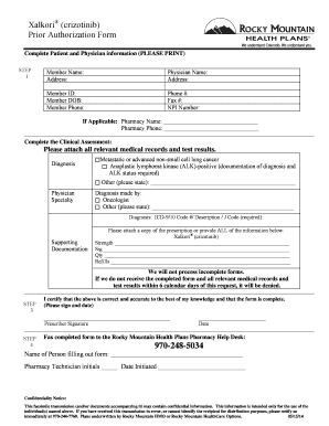 Xalkori Prior Authorization Form