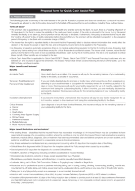 Quick Cash Assist Plan Proposal Form