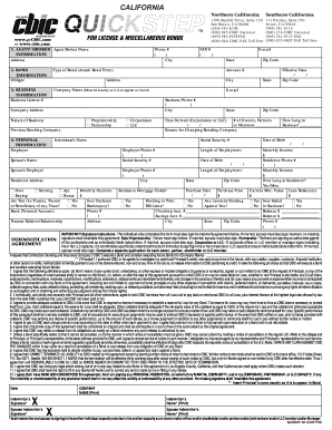 California Insurance Bond Application