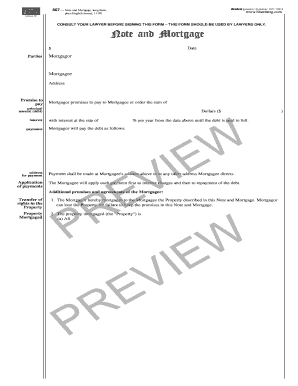 Note and Mortgage Agreement