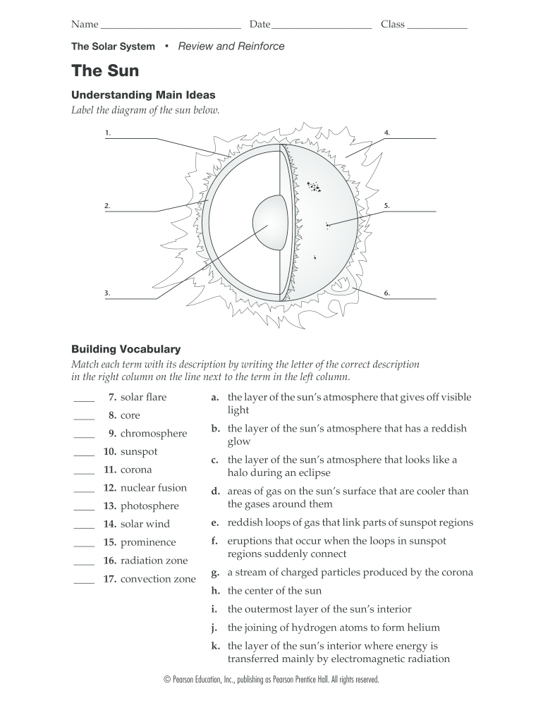 Sun Worksheet Answers - Fill Online, Printable, Fillable, Blank | pdfFiller