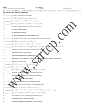 Chemistry Element Identification Quiz